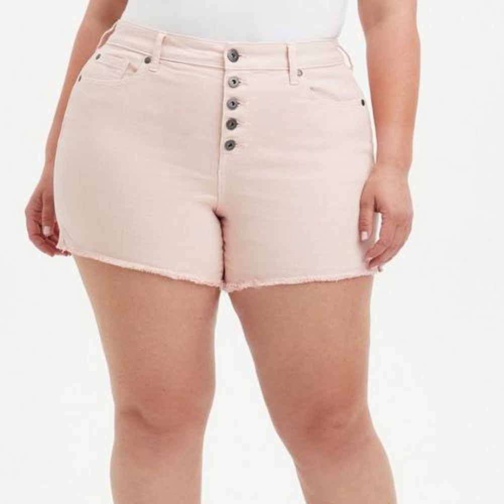 Torrid White 5 Inch Vintage Stretch High-Rise Short  Size 18